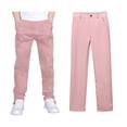 thumbnail image 1 of Uniform Pants for Boys Pull On Chino Pants with Pockets Straight Pants Boy Pink Uniform Pants Back To School Clothes Kids Preppy Clothes 5-6 Years, 1 of 7