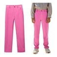 thumbnail image 1 of Uniform Pants for Boys Pull On Chino Pants with Pockets Straight Pants Hot Pink Pants for Boys Back To School Outfits Kid Boys Pants 5-6 Years, 1 of 6