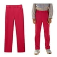 thumbnail image 1 of Uniform Pants for Boys Pull On Chino Pants with Pockets Straight Pants Red Uniform Pants Back To School Outfits Teen Preppy Clothes 11-12 Years, 1 of 6