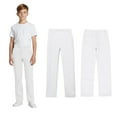 thumbnail image 1 of Uniform Pants for Boys Pull On Chino Pants with Pockets Straight Pants White Uniform Pants Boys Back To School Outfits Kids Boys Clothes 7-8 Years, 1 of 6