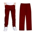 thumbnail image 1 of Uniform Pants for Boys Pull On Chino Pants with Pockets Straight Pants Wine Uniform Pants Boys Back To School Clothes Teen Boys Pants 13-14 Years, 1 of 6