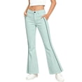 thumbnail image 1 of Uniform Pants for Girls Flare Slim Fit Dressy Pants Elastic High Waist Pull on Fashion Casual Pants for Girls Back To School Outfits for Girls 10-12, 1 of 5