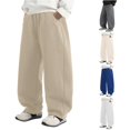 thumbnail image 1 of Uniform Pants for Girls Versatile Boys Everyday Casual Outdoor Pants for Play Clean Solid Color and Modern Cut Crafted for Kids Khaki 14-15 Years, 1 of 6
