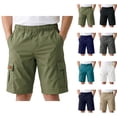 thumbnail image 1 of Uniform Shorts for Boys Flat Front Shorts with Pockets Cargo Athletic Shorts Boys Shorts 5-6 Years, 1 of 8
