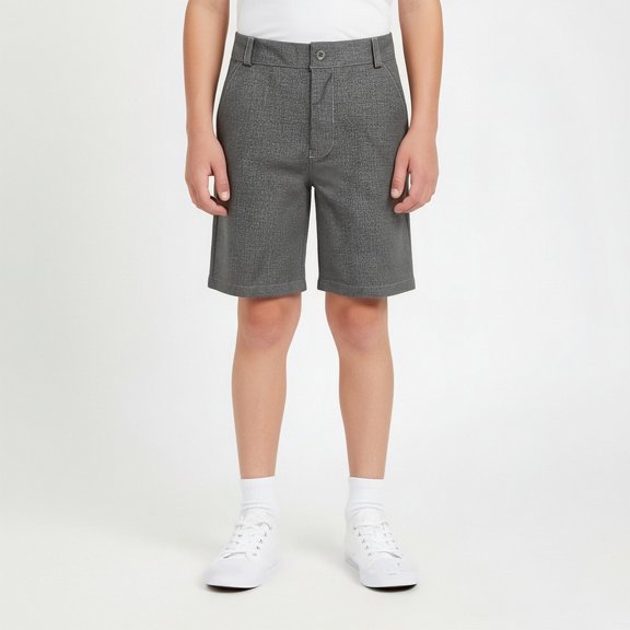 Uniform Shorts for Boys Straight Pants with Pockets Pull On Grey Shorts Boys School Shorts Kids Boy Shorts