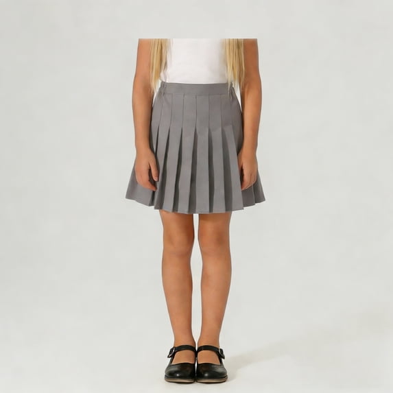 Uniform Skirt for Girls Pleated Skirt for Girls Grey School Uniform School Clothes for Girls 9-10 Years