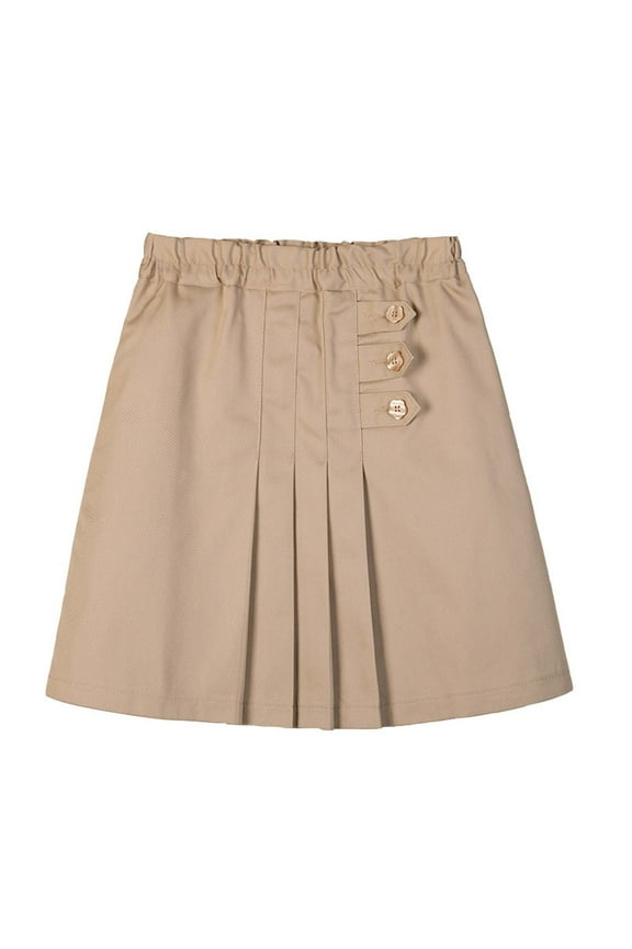 Uniform Skirts for Girls Pleated Pull-on Scooter Skirt Built in Shorts, Elastic Waist Girls Uniform Skirts Mini Skirts for Women
