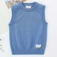 thumbnail image 1 of Uniform Sweater Boys Boys Sweater Vest 100% Cotton Kids Uniform Vest Girls V-Neck Sleeveless Knit Pullover for Size 4-14, 1 of 3