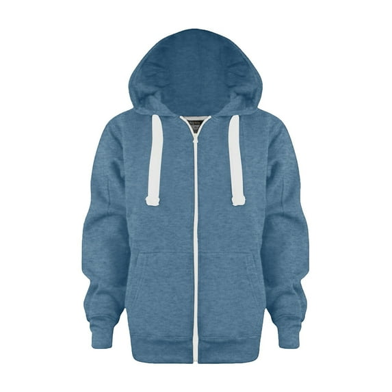 Uniform Sweater for Girls Top Kids Sleeve Hoodie Solid Jackets Boys Long Color Up Sweatshirt Girls Zip Boys Girls Winter Coats Size 10-12 Outerwear