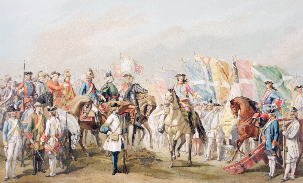 Uniforms Of The French Army In The Late 18Th Century From Xviii Siecle Institutions Usages Et Costumes Published Paris 1875 Canvas Art - Ken Welsh Design Pics (18 x 11)