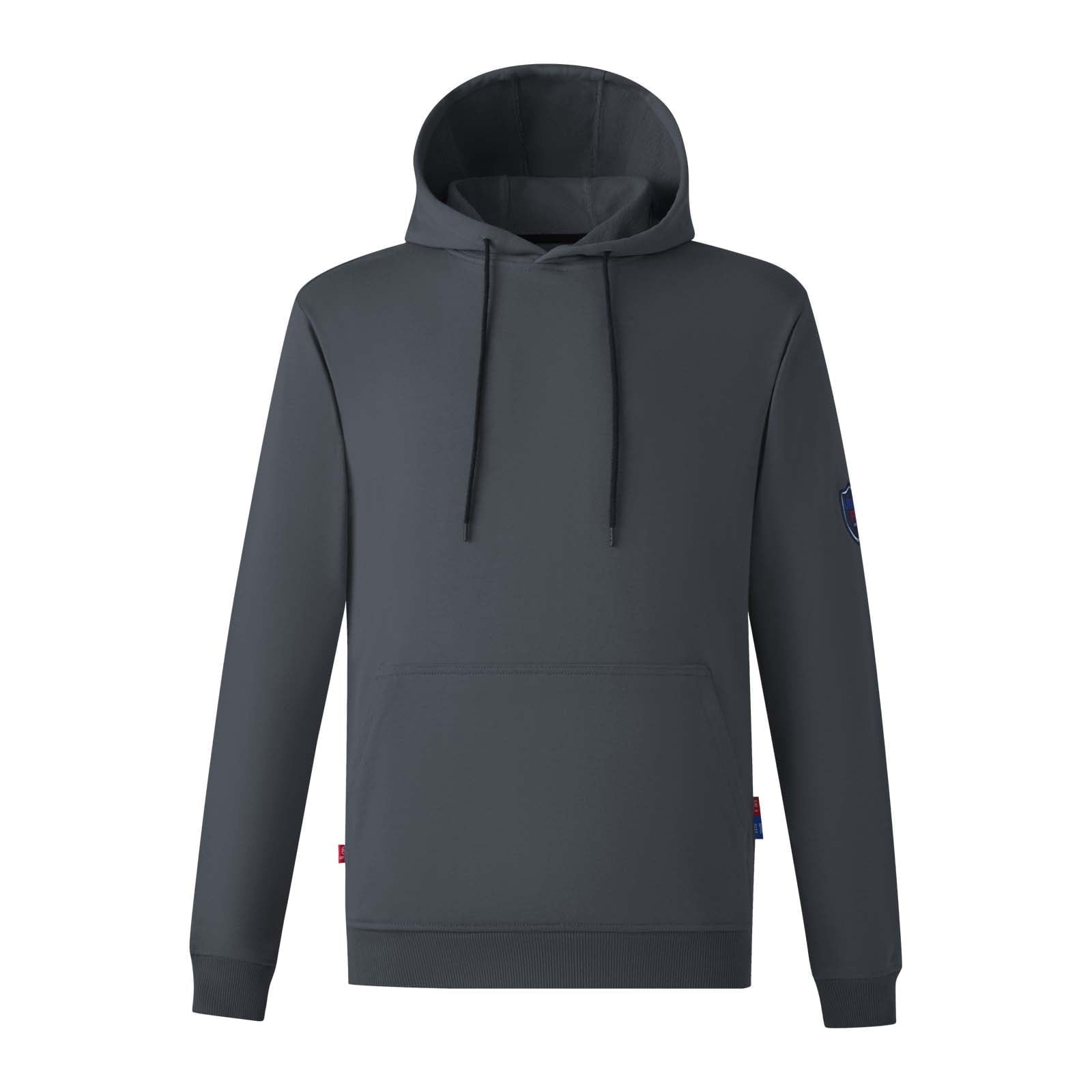 UNIFU FR Hooded Pullover Shirts Flame Resistant 12OZ Heavyweight Men’s 100% C Long Sleeve Welding Sweatshirt NFPA2112/CAT2