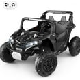 thumbnail image 1 of Coane 24V Ride on Toy Car for Big Kids 4-8, XL Kids UTV 2 Seater with Remote Control, 20" Spacious Seat, 4WD/2WD, MP3 & USB, 3 Speed, Storage, Electric Powerful Cars for Boys Girls, Black, 1 of 13