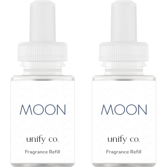 & Unify Co. Home Scent Refill - Smart Home Air Diffuser Fragrance - Up to 120-Hours of Premium Fragrance per Refill - Clean & Safe Diffuser - Household Essential - 2 Pack - Moon