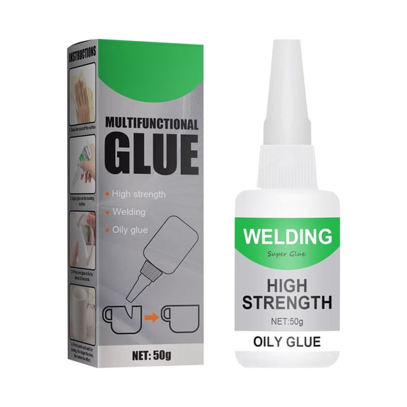 Uniglue Universal Super Glue Multifunctional Welding High Strength Oily Glue Suitable For Various Materials And Strong Bonding Applications 50G White