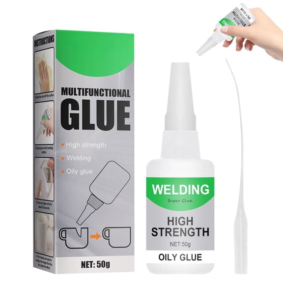 Uniglue Universal Super Glue – Welding High Strength Oily Glue for Metal, Plastic, Wood & Ceramic, Fast Dry Waterproof Multi Purpose Industrial Adhesive