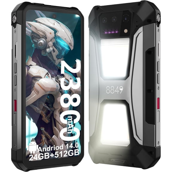 Unihertz 8849 Tank 2 Pro Rugged Smartphone Unlocked, 12GB 512GB,Android 14, 6.79 in,4G Waterproof Mobile Phones 23800mAh-Black
