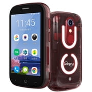 Unihertz Jelly Star,8GB 256GB,2000mAh, Android 13, Mini 3 inch,Led Light Transparent Backshell-Red/Blue