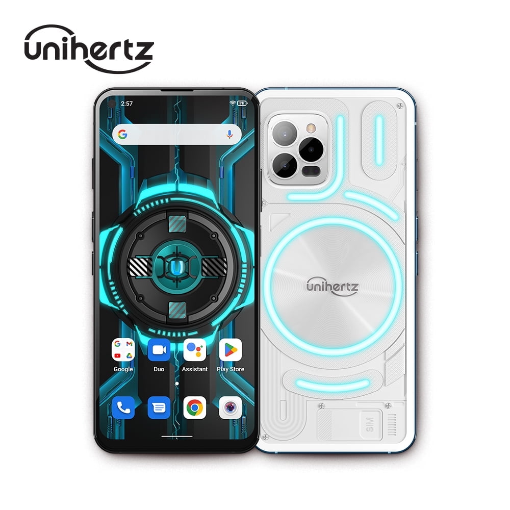 Unihertz Luna (White) - Colorful LED Light, Android 12 4G 