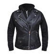 thumbnail image 1 of Unik 6898-00-BLK-4XL Premium Leather Lightweight Fashion Jacket for Ladies, Black - 4XL, 1 of 1