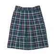 thumbnail image 1 of Unik Girl Uniform Skirt with Built in Shorts, Navy Green Plaid Size 6, 1 of 1