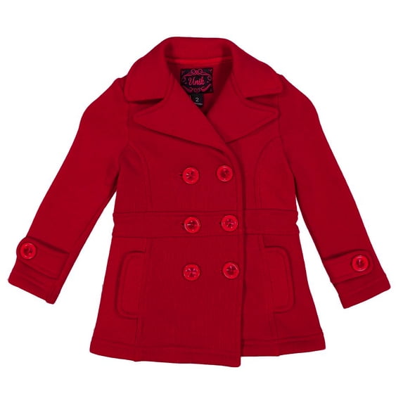 Unik Girl's Fleece Coat, Red Size Large (9/10)