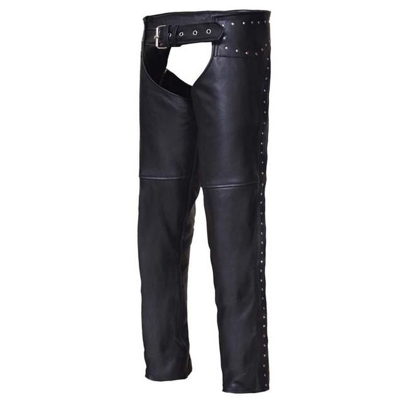 Unik International 7155 SD BLK 2XL Ladies Premium Leather Studded