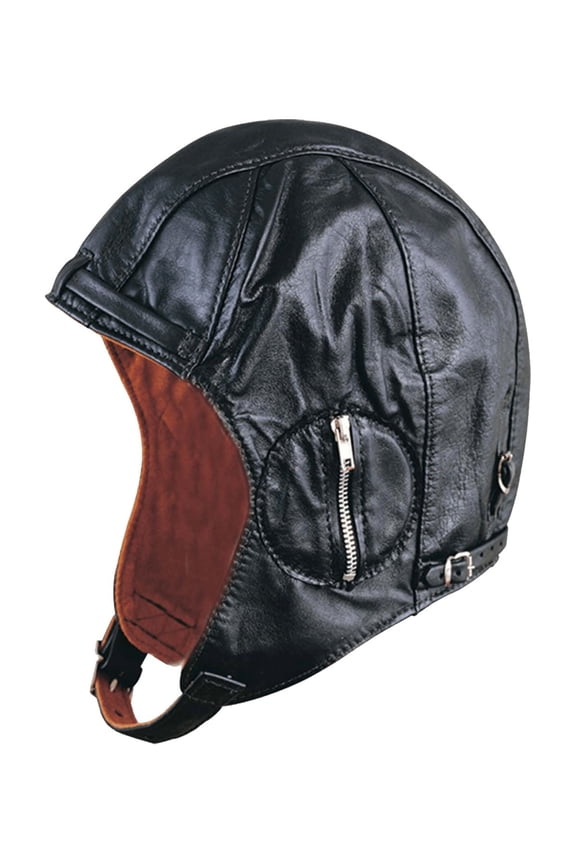 Mens Leather Aviator Hat