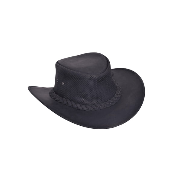 Unik International Mens Premium Leather Cowboy Hat