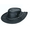 thumbnail image 1 of Unik International Mens Premium Leather Crushable Hat, 1 of 1