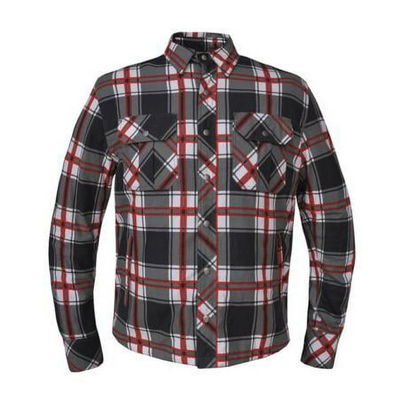 Unik International Mens Red and White Riding Flannel