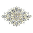 thumbnail image 1 of Unik Occasions 5H083 Rhinestone Crystal Brooch (Gold), 1 of 1