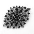thumbnail image 1 of Unik Occasions 5H083 Rhinestone Crystal Brooch (Silver/Black), 1 of 1