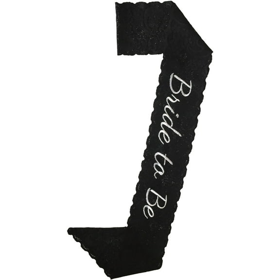Unik Occasions Bachelorette Party "Bride to Be" Lace Sash, Black