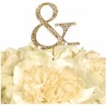 thumbnail image 1 of Unik Occasions Collection Rhinestone Wedding Cake Topper, Gold, 1 of 2
