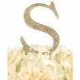 thumbnail image 1 of Unik Occasions Collection Rhinestone Wedding Cake Topper, Gold, 1 of 7