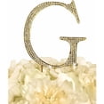thumbnail image 1 of Unik Occasions Collection Rhinestone Wedding Cake Topper, Gold, 1 of 7