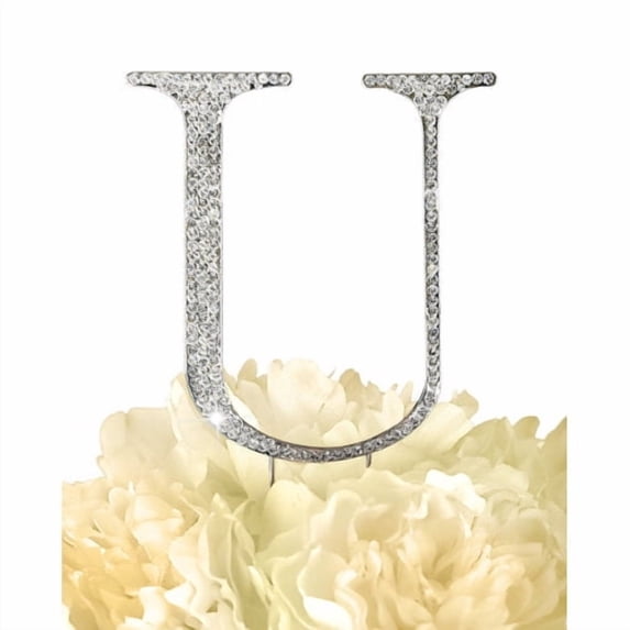 Le Prise Rhinestone Letter Wedding Cake Topper