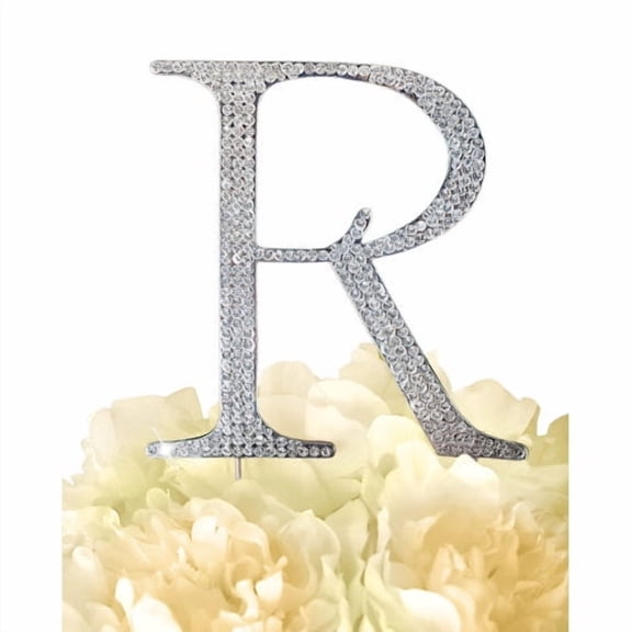 Le Prise Rhinestone Letter Wedding Cake Topper
