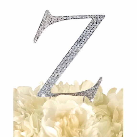 Le Prise Rhinestone Letter Wedding Cake Topper