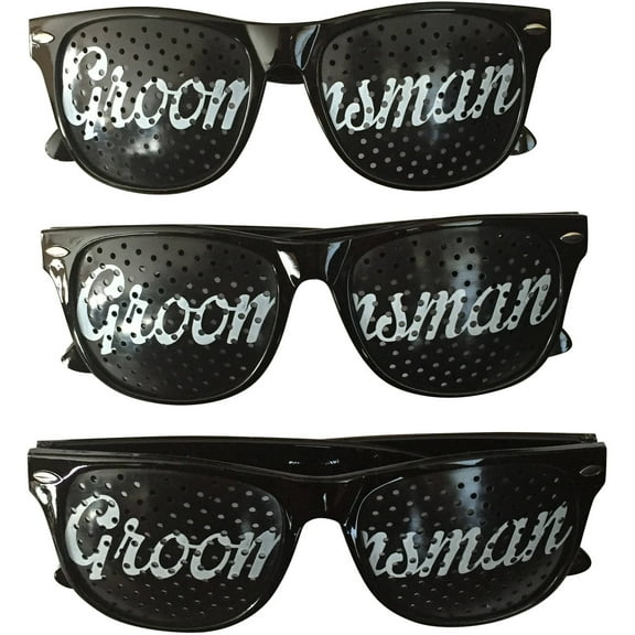 Unik Occasions Groomsman Wedding Party Sunglasses, Set of 3