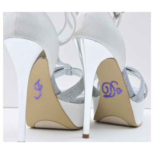 Unik Occasions Rhinestone I Do Classic Wedding Shoe Stickers, Baby Blue