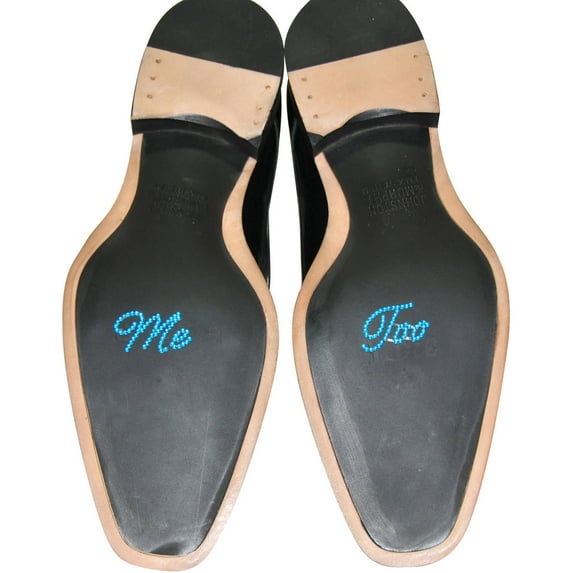 Unik Occasions Rhinestone Me Too Script Wedding Shoe Stickers