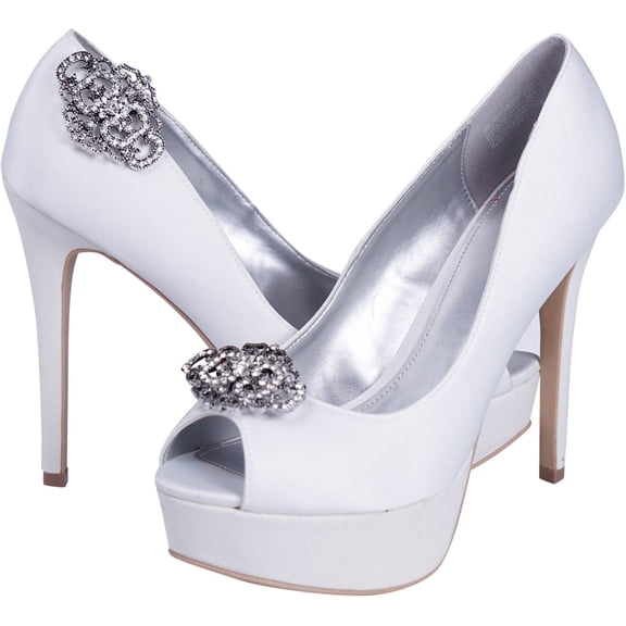 Unik Occasions Set of 2 Rhinestone Shoe Buckles, 0001