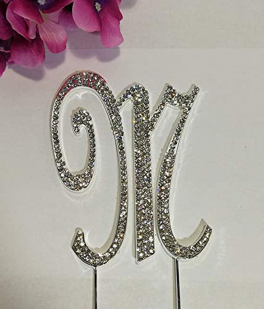 Unik Occasions Sparkling Collection Crystal Rhinestone Monogram Cake ...