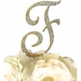 thumbnail image 1 of Unik Occasions Sparkling Collection Monogram Cake Topper, Gold, 1 of 7