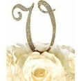 thumbnail image 1 of Unik Occasions Sparkling Collection Monogram Cake Topper, Gold, 1 of 7