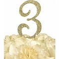 thumbnail image 1 of Unik Occasions Sparkling Collection Monogram Cake Topper, Number, Gold, 1 of 2