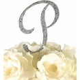 thumbnail image 1 of Unik Occasions Sparkling Collection Monogram Cake Topper, Silver, 1 of 7