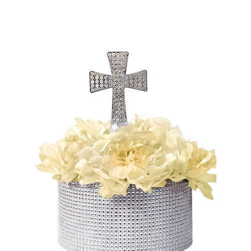 Le Prise Sparkling Cross Cake Topper