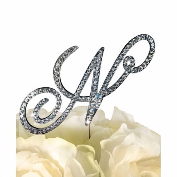 Le Prise Rhinestone Letter Wedding Cake Topper
